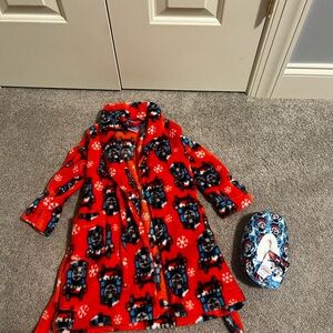 Thomas the Tank Engine Red Fleece Robe and Slippers
